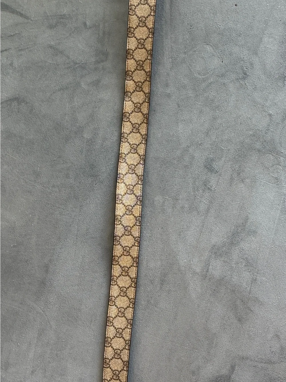 Men’s Gucci GG Supreme Belt with Double G Buckle - Beige/Brown, Size 38